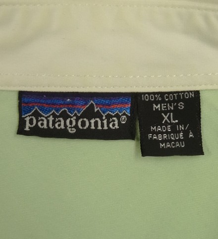 画像2: 90'S PATAGONIA 旧タグ 三角フラップ 長袖 ワークシャツ ホワイト マカオ製 (VINTAGE)
