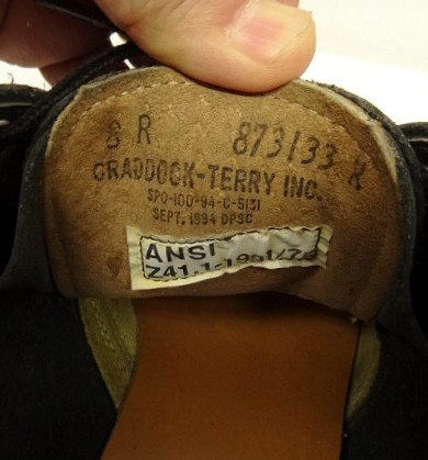 画像: 90'S アメリカ軍 US NAVY "CRADDOCK TERRY製" スチールトゥ レザー チャッカブーツ ブラック (DEADSTOCK)