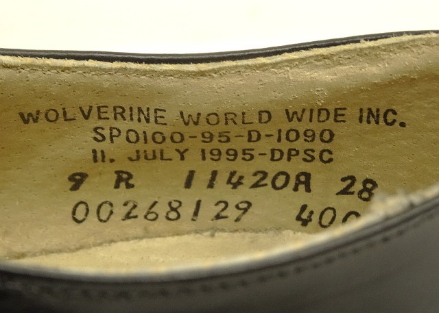 画像: 90'S アメリカ軍 US NAVY "WOLVERINE WORLD WIDE INC製" ラバーソール サービスシューズ (DEADSTOCK)