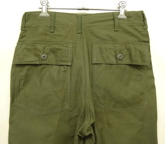 画像: 60'S アメリカ軍 US ARMY "OG107" コットンサテン ベイカーパンツ W32L29 (DEADSTOCK)