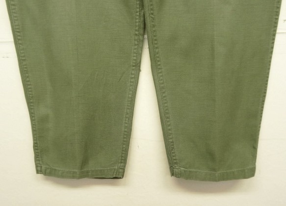 画像: 70'S アメリカ軍 US ARMY "OG107" コットンサテン ベイカーパンツ W36L29 (VINTAGE)