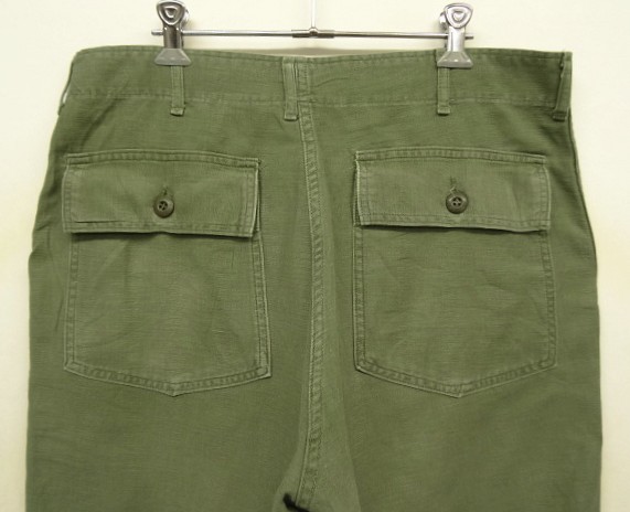 画像: 70'S アメリカ軍 US ARMY "OG107" コットンサテン ベイカーパンツ W36L29 (VINTAGE)