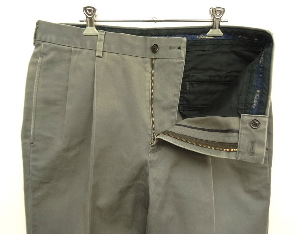 画像: 00'S BROOKS BROTHERS "ELLIOT" ツープリーツ チノパンツ カーキ (VINTAGE)