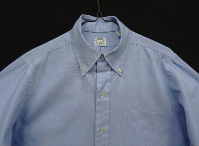 画像: 60'S BROOKS BROTHERS "BROOKSWEAVE" 6ボタン オックスフォード BDシャツ ブルー USA製 (VINTAGE)