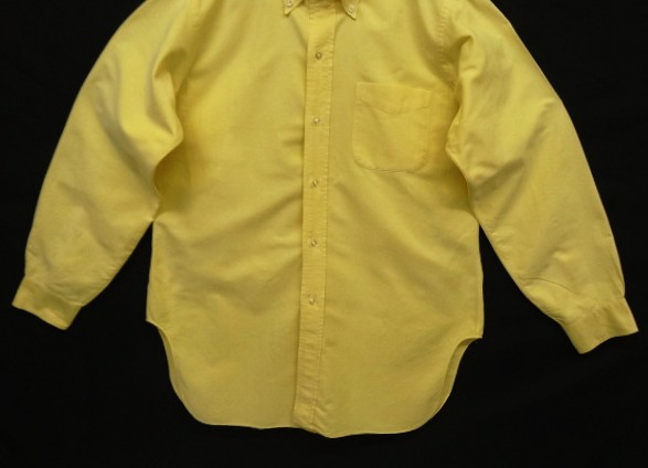 画像: 60'S BROOKS BROTHERS "MAKERS" 6ボタン オックスフォード BDシャツ イエロー USA製 (VINTAGE)