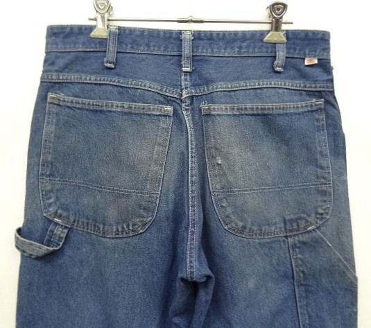 画像: 80'S DICKIES チビタグ デニム ペインターパンツ インディゴ 42TALONジップ W32L32 USA製 (VINTAGE)
