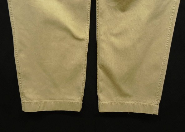 画像: 50'S フランス軍 M52 プリーツ入り チノパンツ ベージュ 35 (VINTAGE)