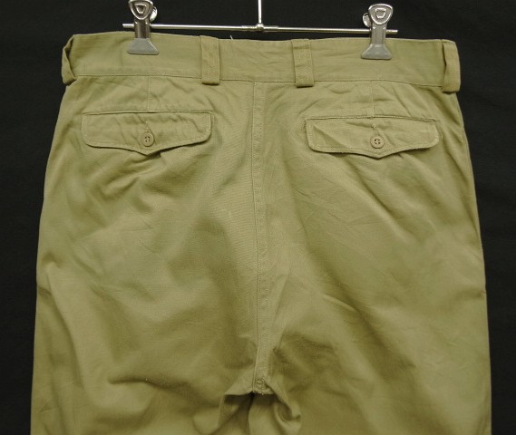 画像: 60'S フランス軍 M52 プリーツ入り チノパンツ ベージュ 84C (VINTAGE)