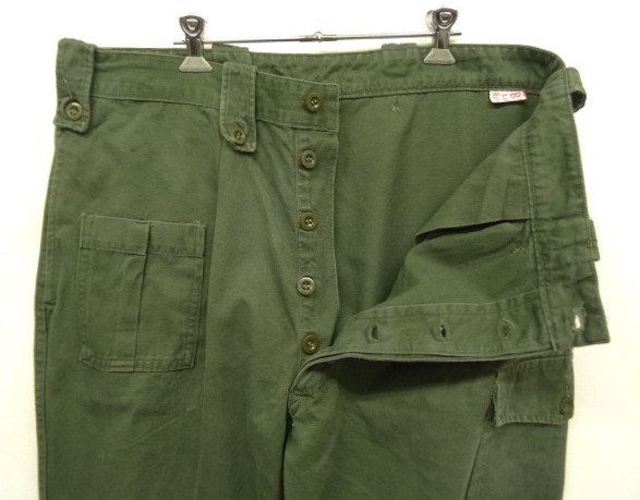 画像: 80'S ベルギー軍 "左右非対称ポケット" プリーツ入り カーゴパンツ ミリタリーグリーン M8G (VINTAGE)