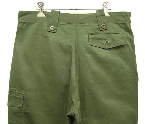 画像: 70'S ベルギー軍 "左右非対称ポケット" プリーツ入り カーゴパンツ ミリタリーグリーン 5DE (VINTAGE)