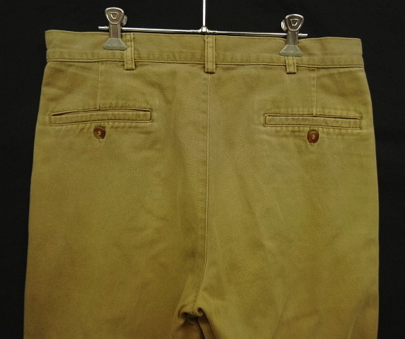 画像: 90'S LL Bean コットン ツープリーツ チノパンツ タン (VINTAGE)