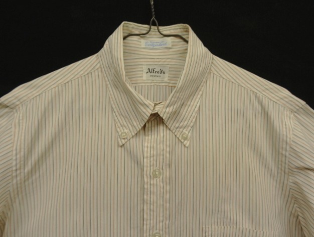 画像: 60'S ALFRED'S 6ボタン ポプリン 半袖 BDシャツ ストライプ柄 (VINTAGE)