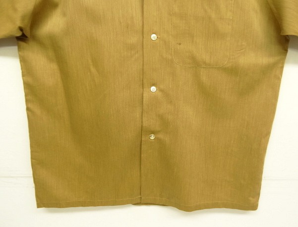 画像: 60'S TOWNCRAFT "PENN-PREST" 半袖 オープンカラーシャツ カーキ (VINTAGE)