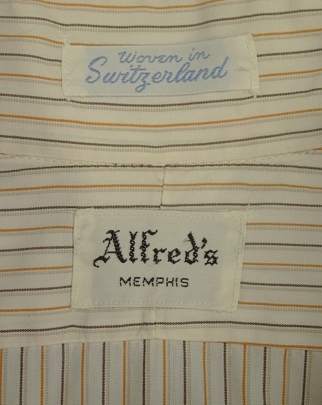 画像2: 60'S ALFRED'S 6ボタン ポプリン 半袖 BDシャツ ストライプ柄 (VINTAGE)