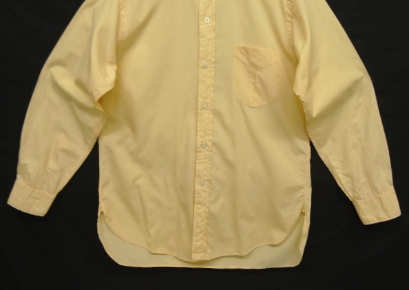 画像: 60'S TURNER FAGMAN 6ボタン マチ付き 長袖 ポプリンシャツ イエロー (VINTAGE)