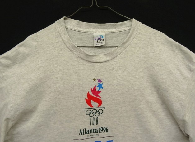 画像: 90'S IBM "ATLANTA 1996" シングルステッチ 半袖 Tシャツ アッシュグレー USA製 (VINTAGE)