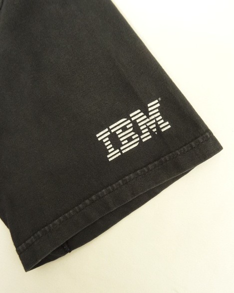 画像: 90'S IBM 両面&袖プリント 半袖 Tシャツ ブラック (VINTAGE)