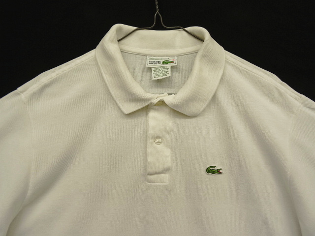 画像: 80'S CHEMISE LACOSTE ポロシャツ ホワイト フランス製 (VINTAGE)