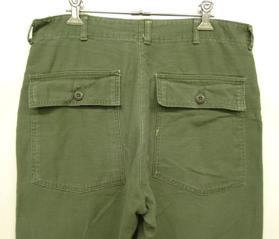 画像: 60'S アメリカ軍 US ARMY "OG107" コットンサテン ベイカーパンツ W34L31 (VINTAGE)
