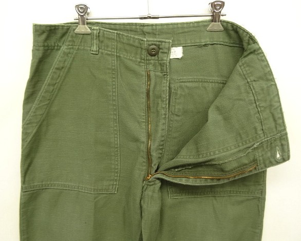 画像: 60'S アメリカ軍 US ARMY "OG107" コットンサテン ベイカーパンツ W34L31 (VINTAGE)