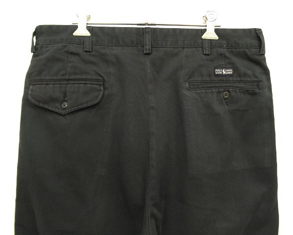 画像: 90'S RALPH LAUREN "HAMMOND PANT" ツープリーツ チノパンツ ブラック (VINTAGE)
