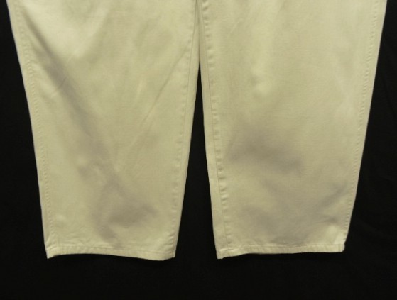 画像: 90'S RALPH LAUREN "ボックスロゴ" ツープリーツ チノパンツ オフホワイト USA製 (VINTAGE)