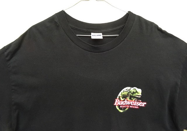 画像: 90'S BUDWEISER 両面プリント 半袖 Tシャツ ブラック (VINTAGE)