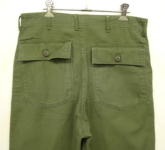 画像: 60'S アメリカ軍 US ARMY "OG107" コットンサテン ベイカーパンツ W34L33 (VINTAGE)