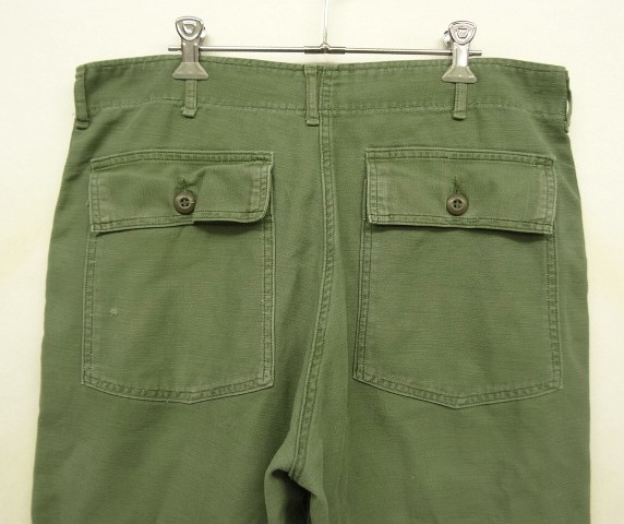画像: 70'S アメリカ軍 US ARMY "OG107" コットンサテン ベイカーパンツ W36L29 (VINTAGE)