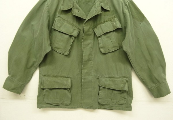画像: 70'S アメリカ軍 US ARMY "JUNGLE FATIGUE" リップストップ ファティーグジャケット M-SHORT (VINTAGE)