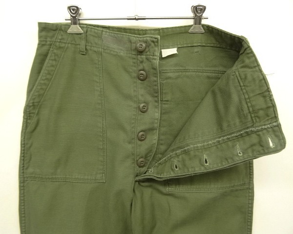 画像: 60'S アメリカ軍 US ARMY "OG107" コットンサテン ベイカーパンツ W34L33 (VINTAGE)