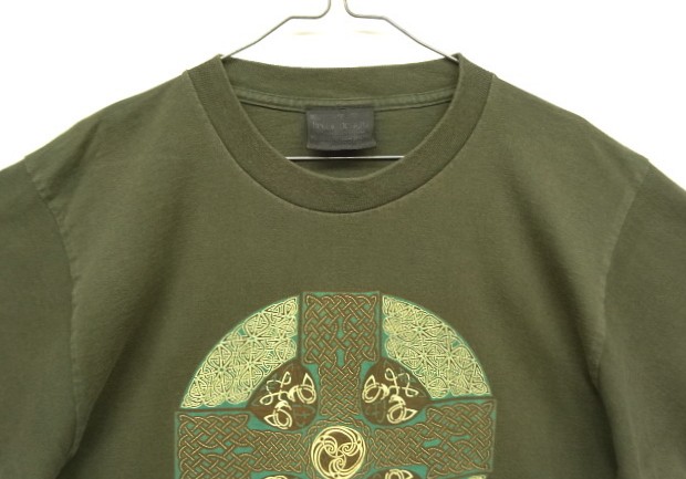 画像: 90'S KELTIC DESIGNS シングルステッチ 半袖 Tシャツ オリーブ (VINTAGE)