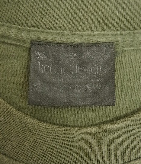 画像2: 90'S KELTIC DESIGNS シングルステッチ 半袖 Tシャツ オリーブ (VINTAGE)