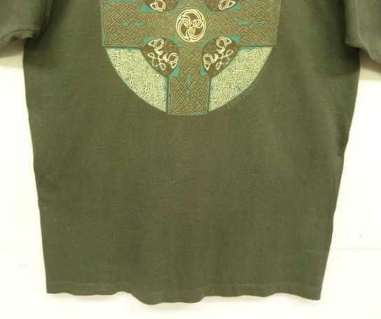 画像: 90'S KELTIC DESIGNS シングルステッチ 半袖 Tシャツ オリーブ (VINTAGE)