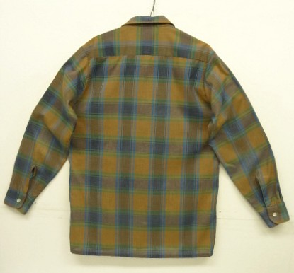 画像3: 60'S TOWNCRAFT 長袖 オープンカラーシャツ チェック柄 (VINTAGE)
