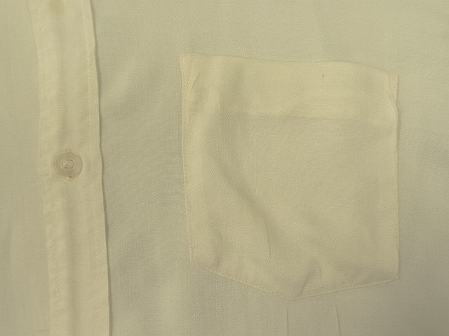 画像: 60'S LUCERNE レーヨン 半袖 BDシャツ オフホワイト (VINTAGE)
