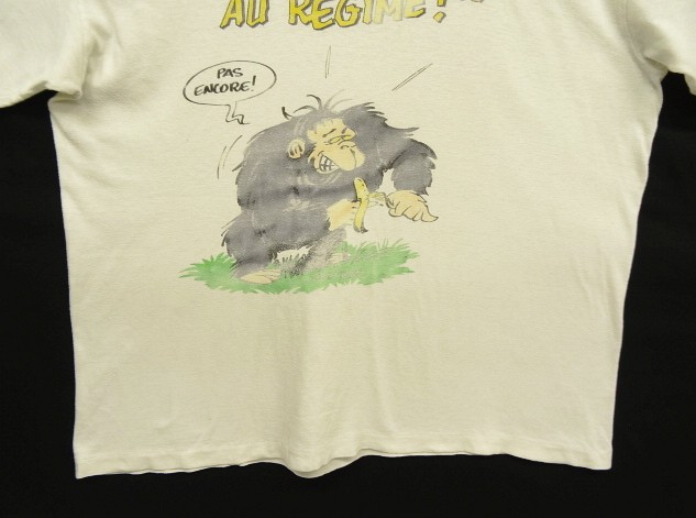 画像: 90'S JE NE SUIS PAS AU REGIME シングルステッチ 半袖 Tシャツ ホワイト (VINTAGE)