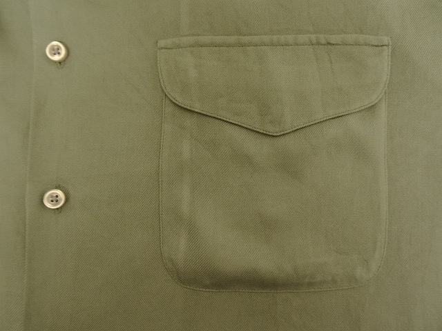 画像: 90'S PERRY ELLIS シルク 半袖 オープンカラーシャツ カーキ (VINTAGE)