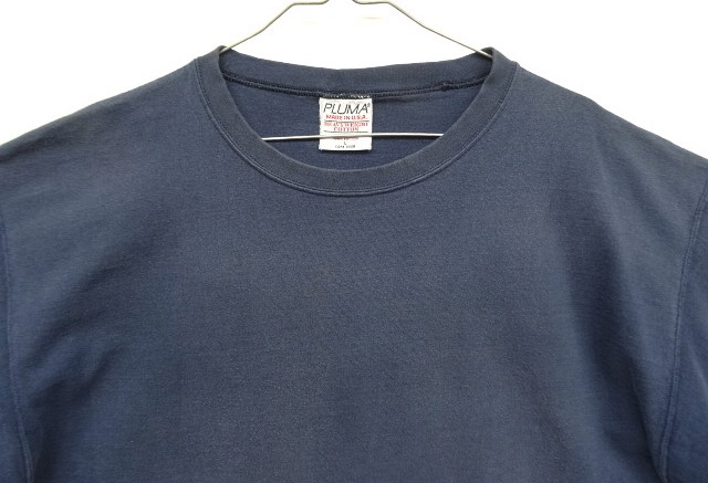 画像: 90'S PLUMA ヘビーウエイト 半袖 Tシャツ フェードネイビー USA製 (VINTAGE)