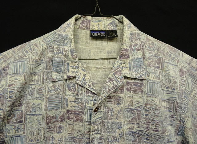 画像: 00'S PATAGONIA コットン 半袖 オープンカラーシャツ 総柄 (VINTAGE)