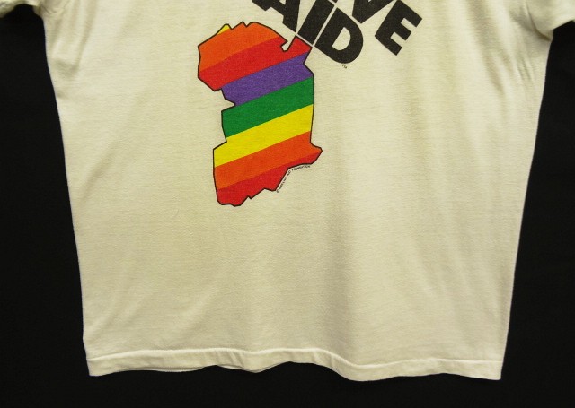 画像: 80'S LIVE AID シングルステッチ 半袖 Tシャツ ホワイト USA製 (VINTAGE)