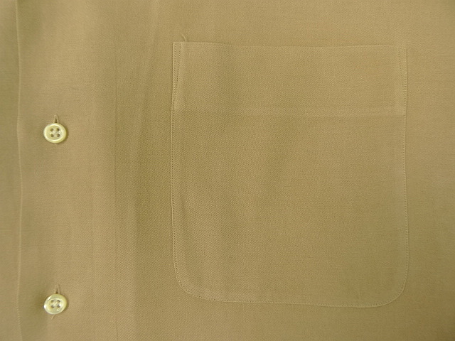 画像: 90'S RALPH LAUREN "CALDWELL" シルク/コットン ロゴ無し 半袖 オープンカラーシャツ タン (VINTAGE)