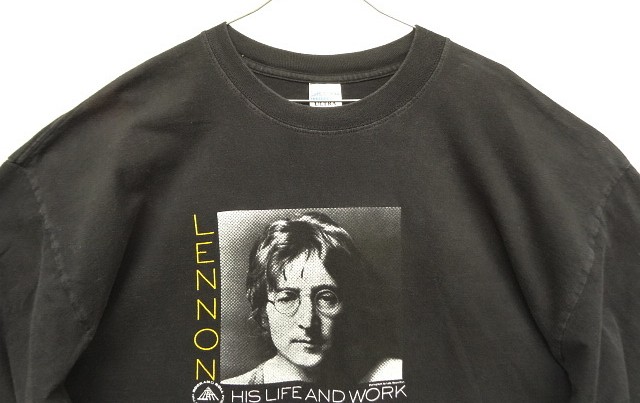 画像: 00'S JOHN LENNON "ROCK & ROLL HALL OF FAME MUSEUM" 長袖 Tシャツ ブラック (VINTAGE)