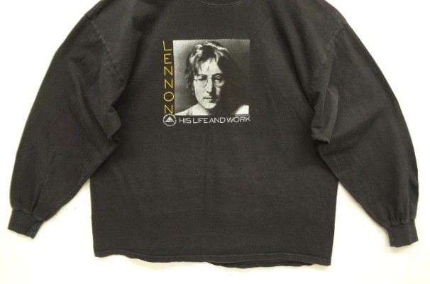 画像: 00'S JOHN LENNON "ROCK & ROLL HALL OF FAME MUSEUM" 長袖 Tシャツ ブラック (VINTAGE)