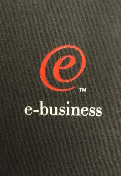 画像3: 90'S IBM 袖プリント入り 半袖 Tシャツ フェードブラック (VINTAGE)
