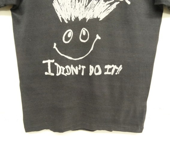 画像: 80'S WHATEVER IT IS シングルステッチ 半袖 Tシャツ フェードブラック USA製 (VINTAGE)