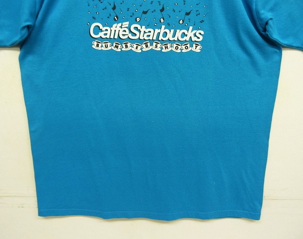 画像: 80'S STARBUCKS シングルステッチ 半袖 Tシャツ ブルー USA製 (VINTAGE)