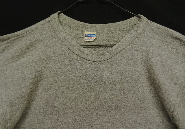 画像: 70'S CHAMPION バータグ 88/12 シングルステッチ 半袖 Tシャツ ヘザーグレー USA製 (VINTAGE)