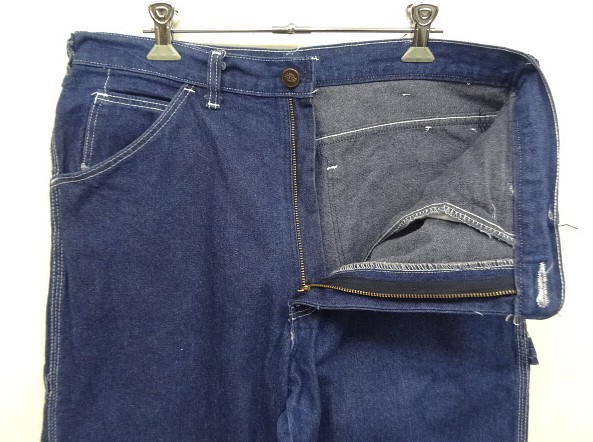 画像: 80'S DICKIES チビタグ デニム ペインターパンツ インディゴ 42TALONジップ USA製 (VINTAGE)
