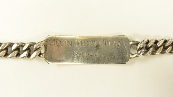 画像: 40'S アメリカ軍 スターリングシルバー ミリタリー IDプレート チェーンブレスレット シルバー (VINTAGE)